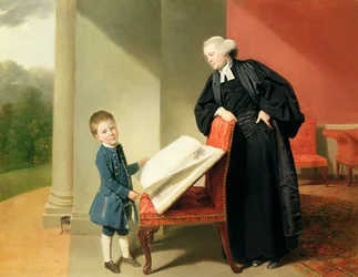 O reverendo Randall Burroughes e seu filho Ellis, 1769